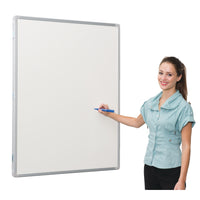 SPACESAVING ALUMINIUM FRAMED WHITEBOARDS, Non-Magnetic Winged, Single Wing - 3 Surface, 600 x 900mm height