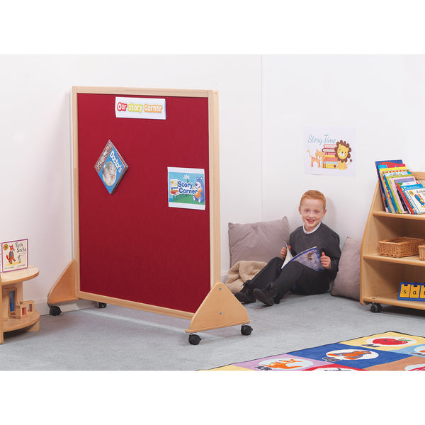 JUNIOR PARTITION BOARDS, Wooden Frame, 1200 x 900mm, Red