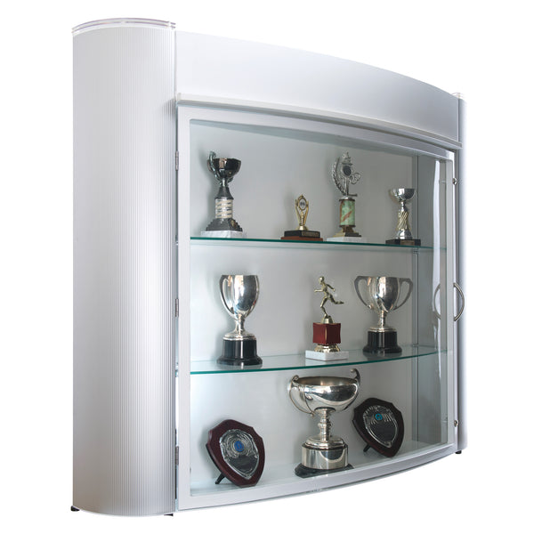 TROPHY SHOWCASES, Wall Mounted, With LED Lights, 1200 x 250 x 1000mm height