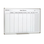 ALUMINIUM FRAMED MAGNETIC WHITEBOARD PLANNERS, Weekly Planner, 900 x 600mm height