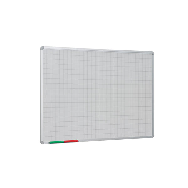 PRINTED ALUMINIUM FRAMED WHITEBOARDS, Squares 50 x 50mm, 1800 x 1200mm height