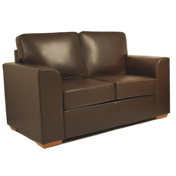 Faux Leather, 3 SEATER SOFA, Brown