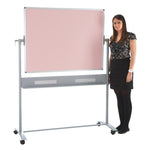 DRYWIPE BOARDS, Mobile - Double Sided, 1200 x 900mm height, Pink