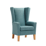 HIGH BACK WING CHAIR, Fabric, Sargasso