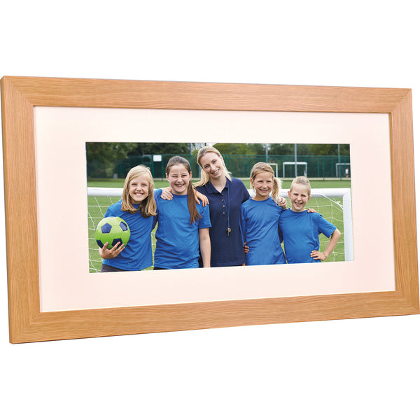 SATIN PANORAMIC FRAMES, Light Wood, With mount for 18 x 8 picture, 1