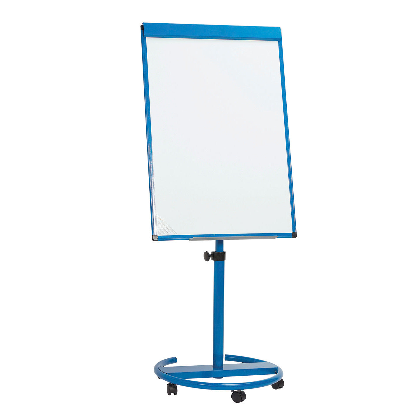 MOBILE ROUND BASE FLIP CHART EASEL, Magnetic, Blue – ESPO