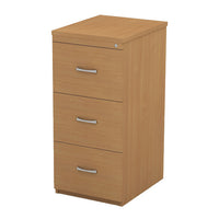 SIRIUS, LOCKABLE FILING CABINETS, 3 Drawer 1055mm height, Maple