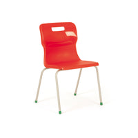 TITAN CHAIRS, 4 LEG, Sizemark 5 - 430mm Seat height, Red