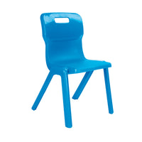 TITAN CHAIRS, ONE PIECE CHAIR, Sizemark 6 - 460mm Seat height, Blue