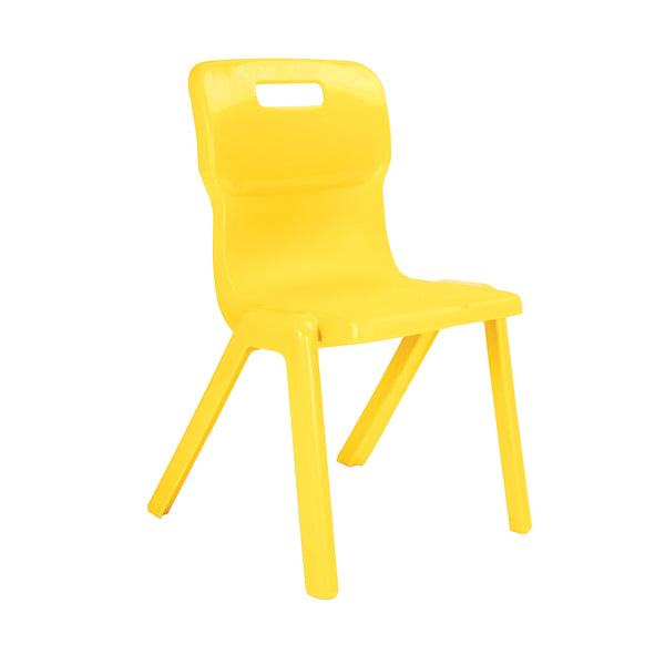 TITAN CHAIRS, ONE PIECE CHAIR, Sizemark 2 - 310mm Seat height, Yellow