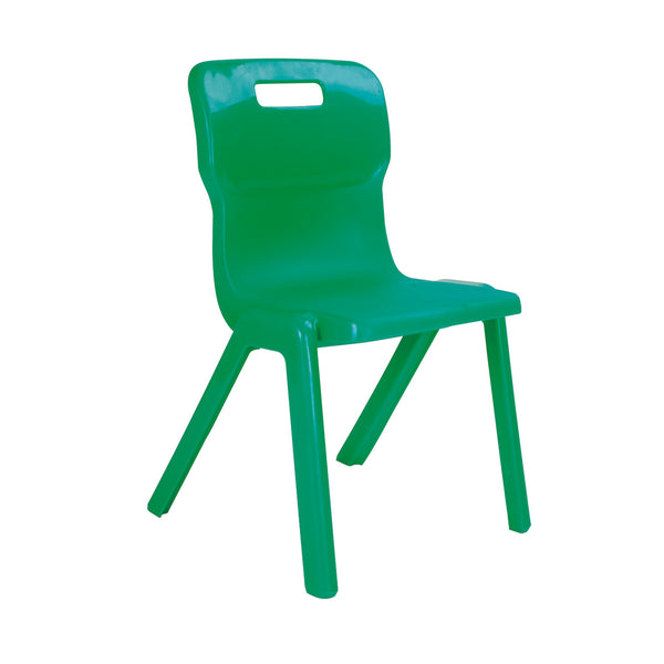TITAN CHAIRS, ONE PIECE CHAIR, Sizemark 2 - 310mm Seat height, Green