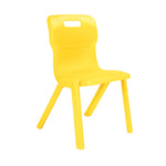 TITAN CHAIRS, ONE PIECE CHAIR, Sizemark 3 - 350mm Seat height, Yellow