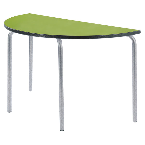 EQUATION TABLES - CONTINUED, SEMI CIRCULAR, 1200mm diameter, 760mm height, Tangy Green