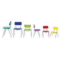 BS CHAIR RANGE, 4 LEG CHAIR, Sizemark 2 - 310mm Seat height, Red