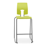 SE STOOL WITH BACK, NON-FIRE RETARDANT SHELL, 430mm Seat height, Light Green