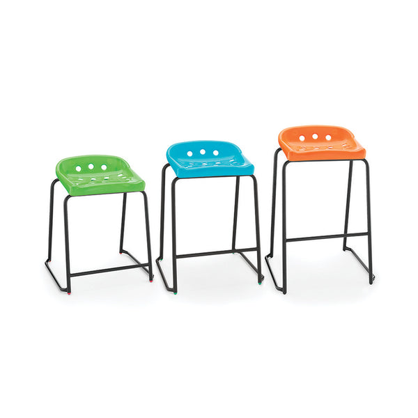 PEPPERPOT RANGE, Non-fire retardant shell, STOOLS, Overall width 354mm, 685mm Seat height, Baby Blue
