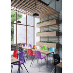 PEPPERPOT RANGE, Non-fire retardant shell, CHAIRS, Overall width 490mm, Silver Frame, Acid Green