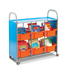 LIBRARY UNIT, With 6 Deep Trays, Orange