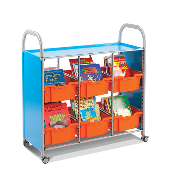 LIBRARY UNIT, With 6 Deep Trays, Orange