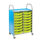 DOUBLE COLUMN UNIT, With 16 Shallow Trays, Yellow