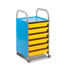 CALLERO ART, A3 Paper Trolley, With 6 Trays, Yellow