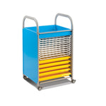 CALLERO ART, Art Trolley, With 5 Trays & 10 Drying Racks, Blue