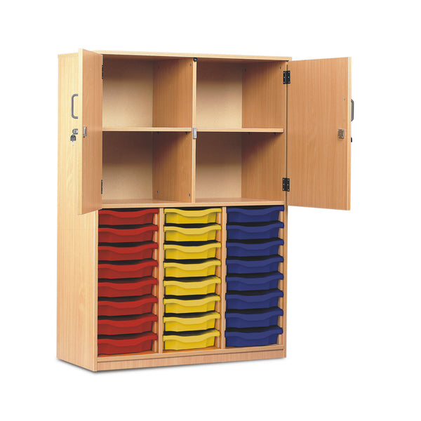 CLASSROOM STORAGE, TRAY STOCK CUPBOARDS, Provision for 24 Shallow Trays