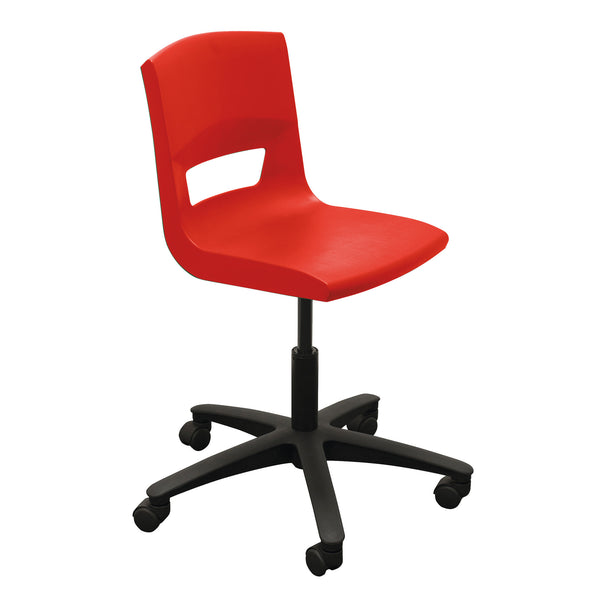 SWIVEL CHAIR WITH CASTORS, Poppy Red