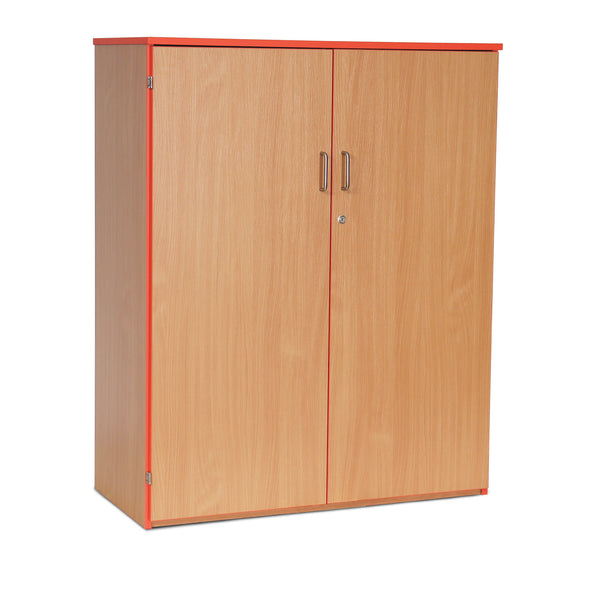 CUPBOARDS, 1 Fixed and 2 Adjustable Shelves, Red
