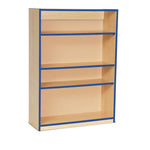 BOOKCASES, 1 Fixed and 2 Adjustable Shelves, Blue