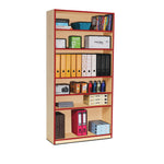 BOOKCASES, With 1 Fixed and 4 Adjustable Shelves, Red