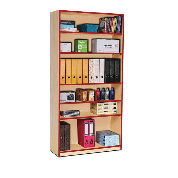 BOOKCASES, With 1 Fixed and 4 Adjustable Shelves, Green