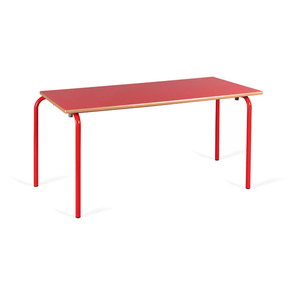 STANDARD NURSERY TABLES, RECTANGULAR, Sizemark 1 - 460mm height, Red