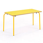 STANDARD NURSERY TABLES, RECTANGULAR, Sizemark 1 - 460mm height, Yellow