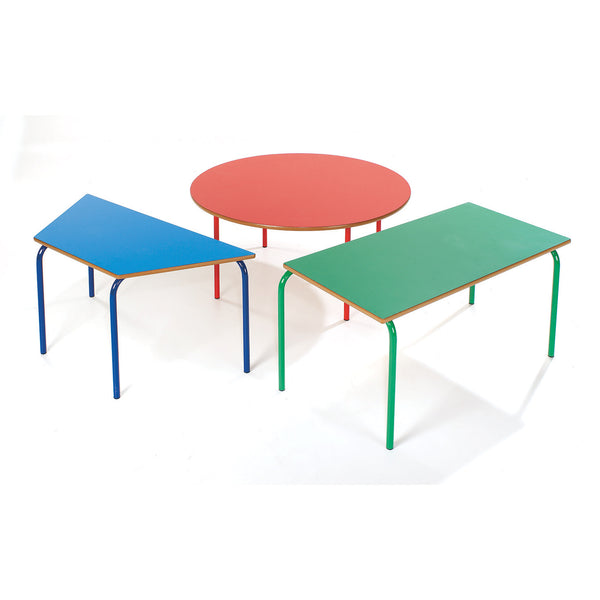 STANDARD NURSERY TABLES, RECTANGULAR, Sizemark 2 - 530mm height, Green