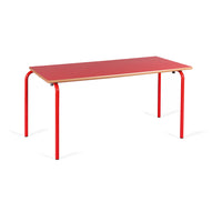 STANDARD NURSERY TABLES, RECTANGULAR, Sizemark 3 - 590mm height, Red