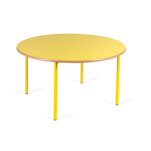 STANDARD NURSERY TABLES, CIRCULAR, Sizemark 2 - 530mm height, Yellow