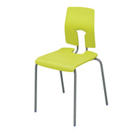 SE CLASSIC 4 LEG CHAIR, NON-FIRE RETARDANT SHELL, Sizemark 1 - 260mm Seat height, Light Green