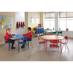 STANDARD NURSERY TABLES, RECTANGULAR, Sizemark 1 - 460mm height, Soft Blue