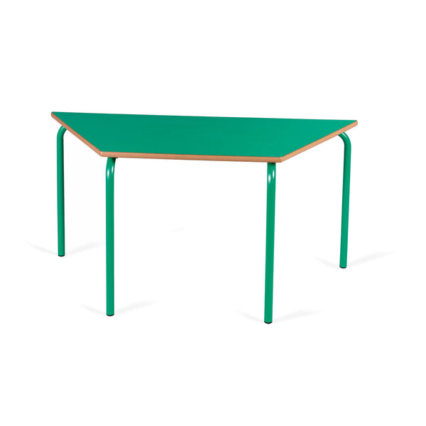 STANDARD NURSERY TABLES, TRAPEZOIDAL, Sizemark 1 - 460mm height, Tangy Green