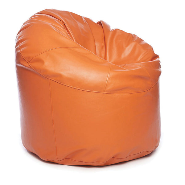 FAUX LEATHER SEATING, BEAN BAGS, Teen/Adult Giant Bean Chair, Orange