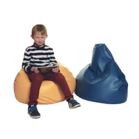 FAUX LEATHER BEAN BAGS, PEAR, 600mm diameter, Purple