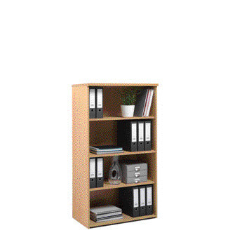 BOOKCASES, Standard - 470mm depth, 1440mm height with 3 shelves, White