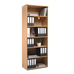 BOOKCASES, Standard - 470mm depth, 2140mm height with 5 shelves, Oak