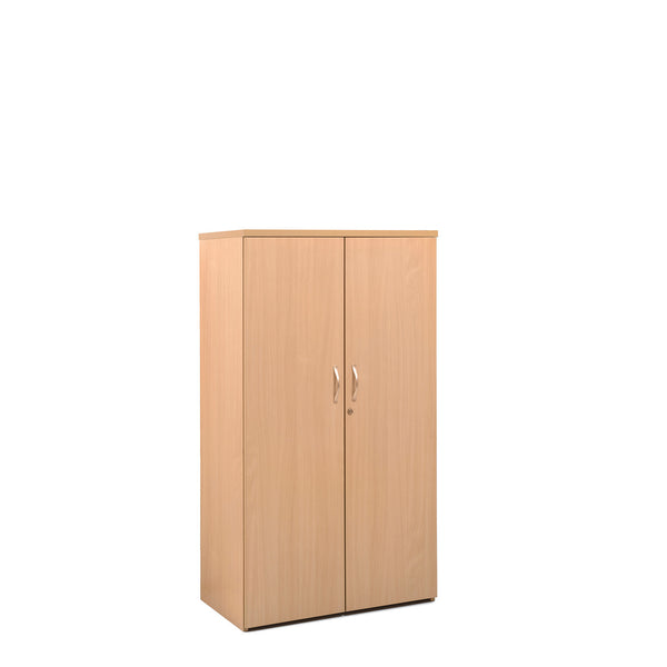 FAST TRACK, SELF ASSEMBLY RANGE, TWO DOOR CUPBOARDS, 1440mm height with 3 shelves, Beech