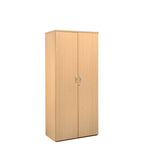 TWO DOOR CUPBOARDS, 1790mm height with 4 shelves, Oak