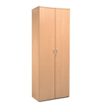 TWO DOOR CUPBOARDS, 2140mm height with 5 shelves, Oak
