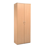 TWO DOOR CUPBOARDS, 2140mm height with 5 shelves, Beech