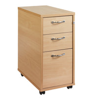 DRAWER UNITS, Narrow Under Desk Drawer Unit, Beech