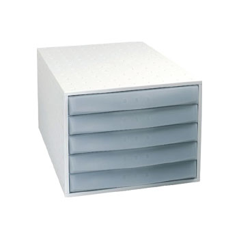 A4 DRAWER TOWERS, 5 Drawer closed front, Grey, Each